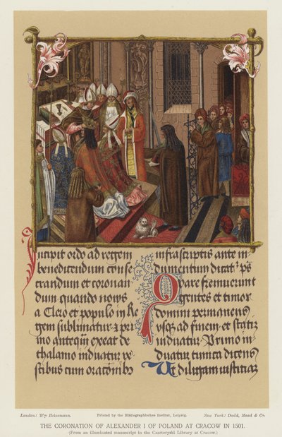 The coronation of Alexander I of Poland at Cracow in 1501 by English School